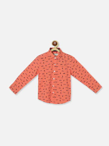 Boys Printed Pure Cotton Casual Shirt