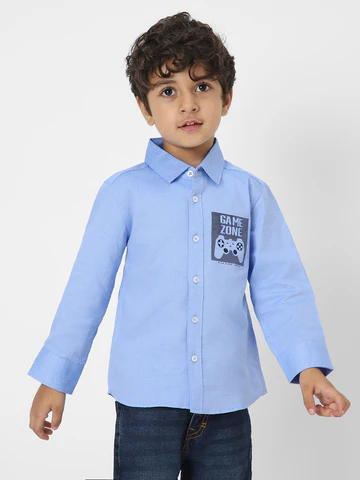 Boys? Cotton Printed Shirt