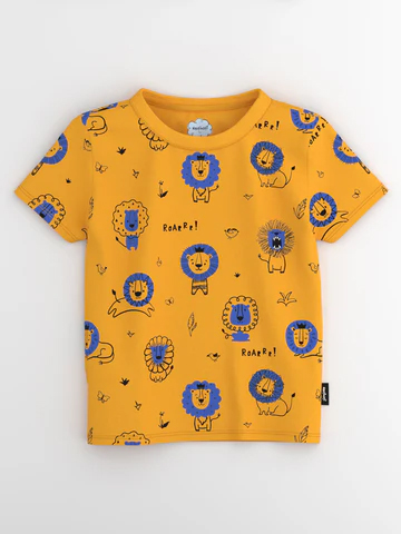 Boys Typography 2 Printed Antimicrobial Applique T-shirt