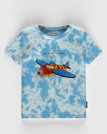 Boys Tie and Dye Applique Cotton T-shirt