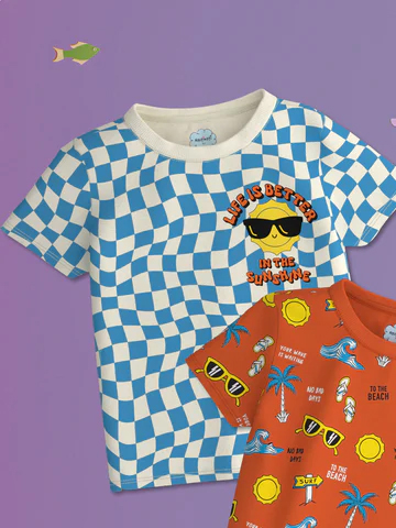 Boys Polka Dot 2 Printed Antimicrobial Pockets T-shirt