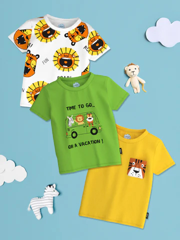 Boys 3 Printed Antimicrobial Applique T-shirt