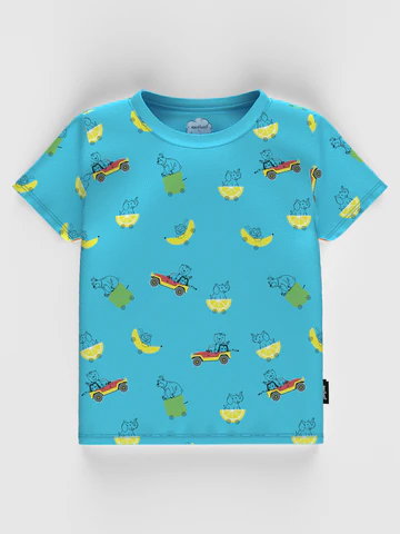 Boys Pack Of 2 Graphic Printed Cotton T-Shirts