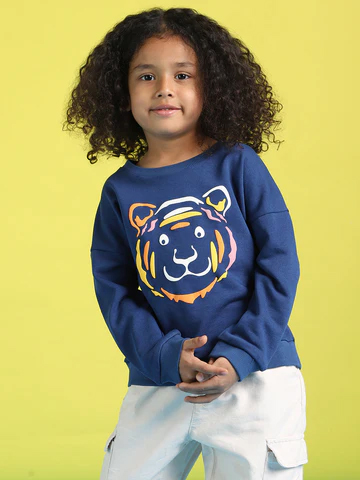 Boys Graphic Printed Round Neck Antimicrobial Pullover Sweatshirt