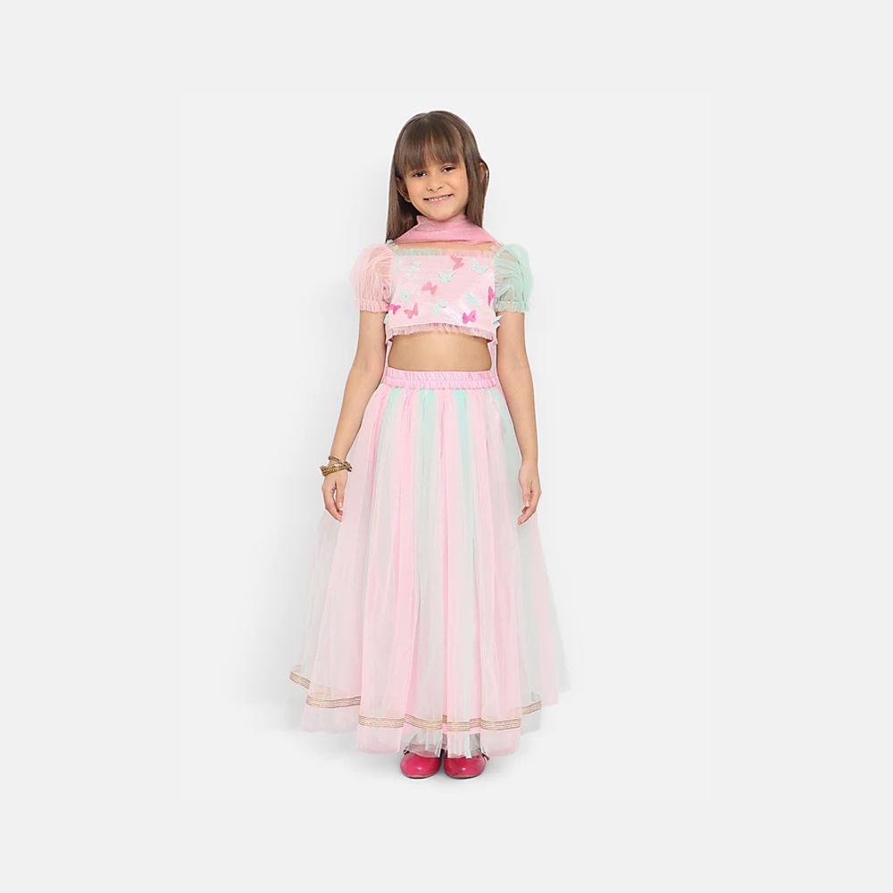 Girls Checked Roll-Up Sleeves Belted Pure Cotton Shirt Dress
