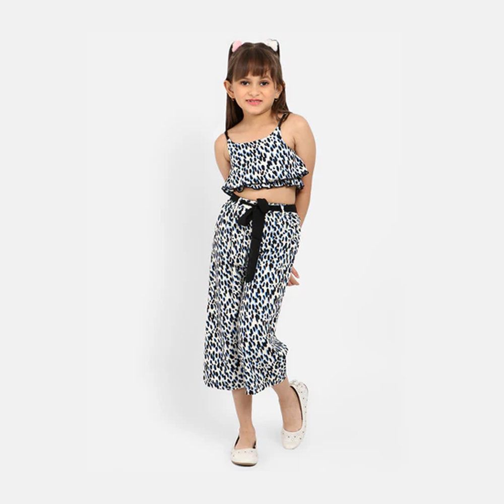 Girls Peach-Coloured Net Dress