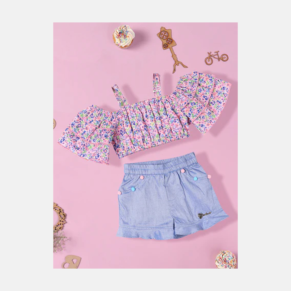 Girls Net Fit Flare Dress