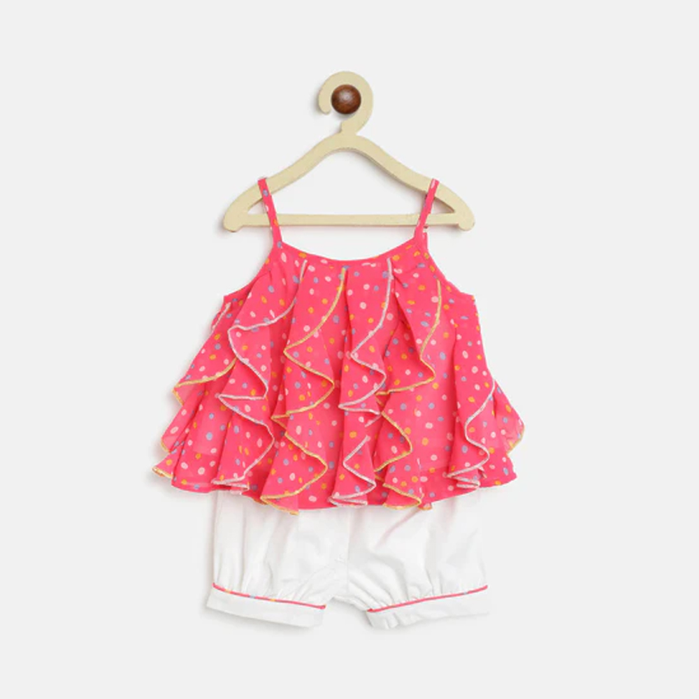 Infants Girls Pure Cotton Applique A-Line Dress