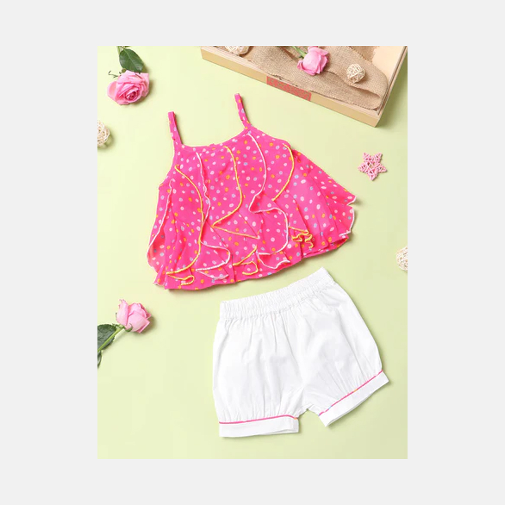 Infants Girls Pure Cotton Applique A-Line Dress