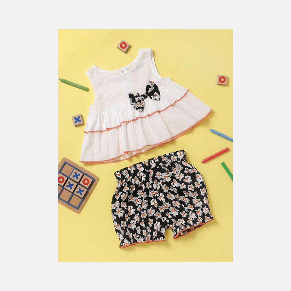 Infants Girls Top With Shorts